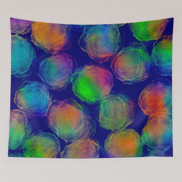Item preview, Fuzzy Coloured Spots designed and sold by Leanne Morin.