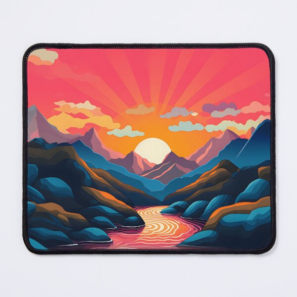 Item preview, Mountain Range Sunset Illustration designed and sold by Digi-Artsy.