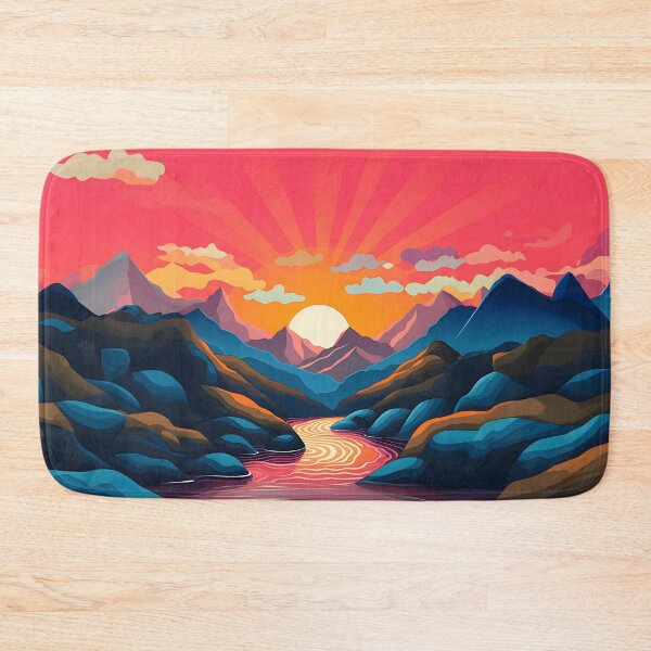 Item preview, Mountain Range Sunset Illustration designed and sold by Digi-Artsy.