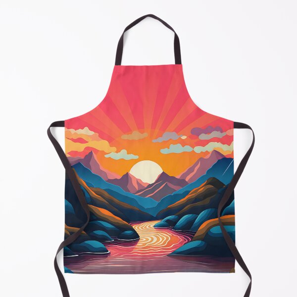 Item preview, Mountain Range Sunset Illustration designed and sold by Digi-Artsy.
