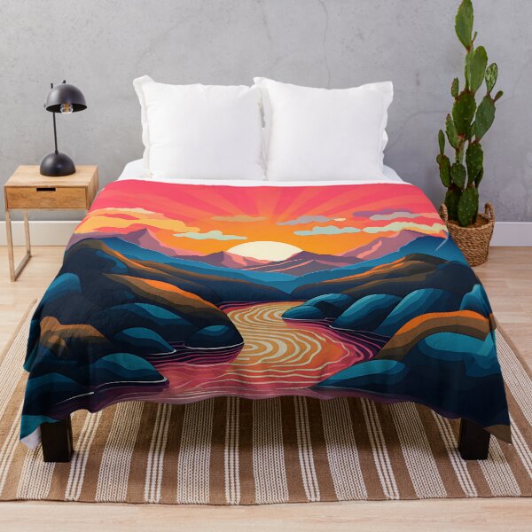 Item preview, Mountain Range Sunset Illustration designed and sold by Digi-Artsy.