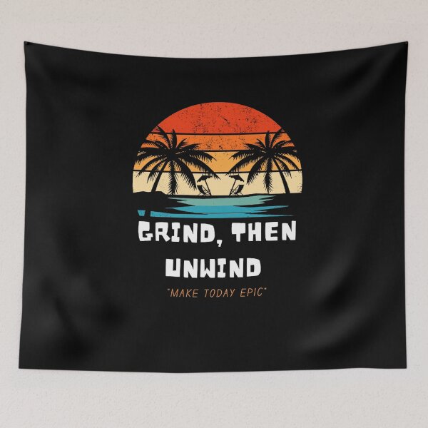Item preview, Grind, then Unwind Retro  designed and sold by MissRasheedHam.