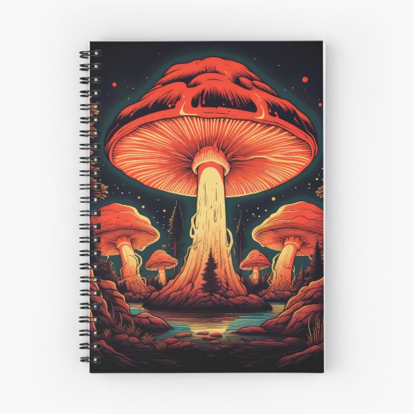 Item preview, Red Mushrooms in a Dark Forest designed and sold by AlienKingdom.