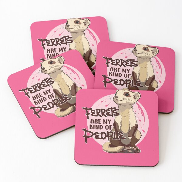 Item preview, Cute Anime Ferret - Ferrets are my Kind of People - Pink Design designed and sold by propellerhead.