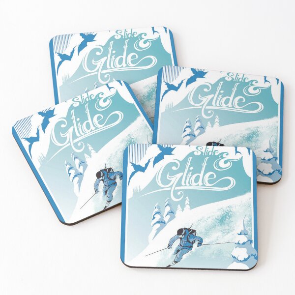 Artikelvorschau, Slide And Glide Retro-Ski-Poster entworfen und verkauft von jamezsimon.