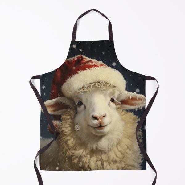 Item preview, Fluffy Sheep in a Santa Hat for Christmas designed and sold by OddCorro.