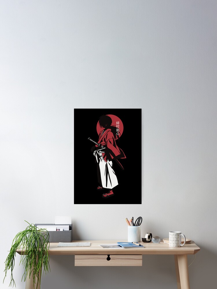 Anime Manga Poster Canva Silhouette-gifts for Him Japanese 