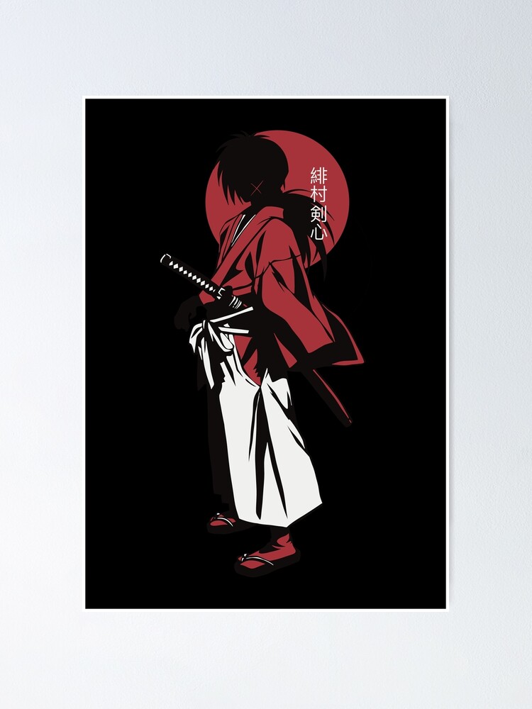 Anime Manga Poster Canva Silhouette-gifts for Him Japanese 