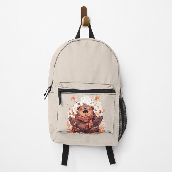 Item preview, Happy Bear Cub in Fall Leafy Surroundings designed and sold by InkedBeasts.