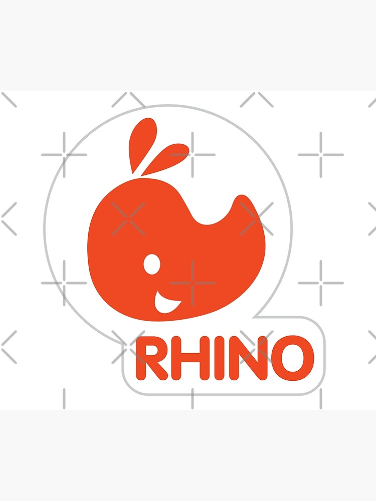 emblem of a red rhinoceros by duxpavlic