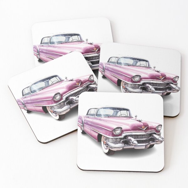 Item preview, Retro Ride: Cruisin' in a Pink Cadillac - 1950s Nostalgia designed and sold by Pixel  Playground.