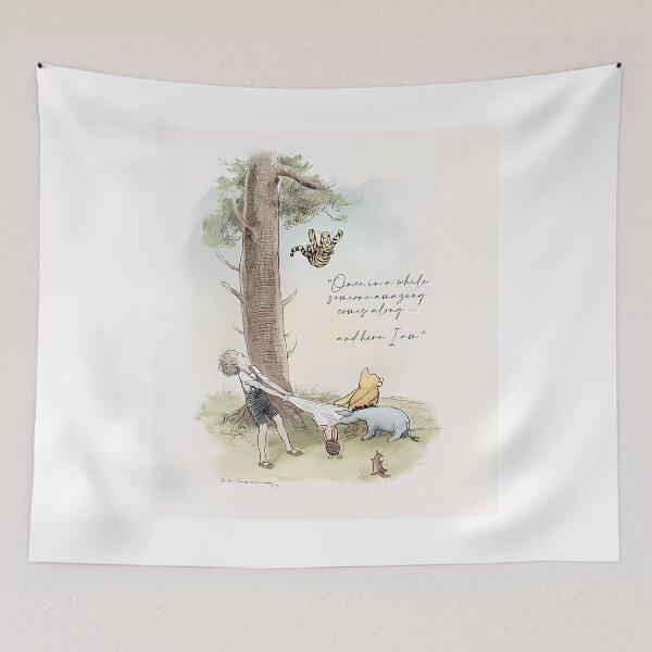 Item preview, Tiggers can't climb Trees. Pooh, Roo, Eeyore, Piglet and Christopher Robin designed and sold by AncientFleming.