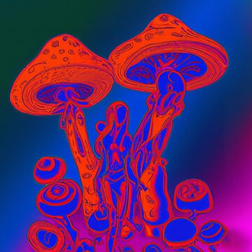 Artwork thumbnail, Woman in Alien Mushrooms by DJALCHEMY