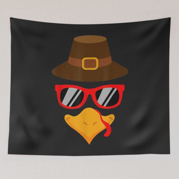 Item preview, Cute Turkey Face Shirt Boys Kids Men Glasses Thanksgiving designed and sold by William Parker.