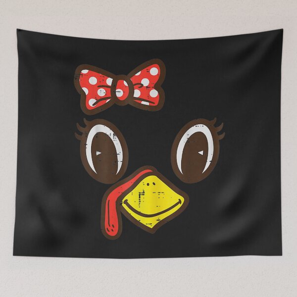 Item preview, Cute Turkey Face Ribbon Thanksgiving Kid Toddler Girls Women designed and sold by William Parker.