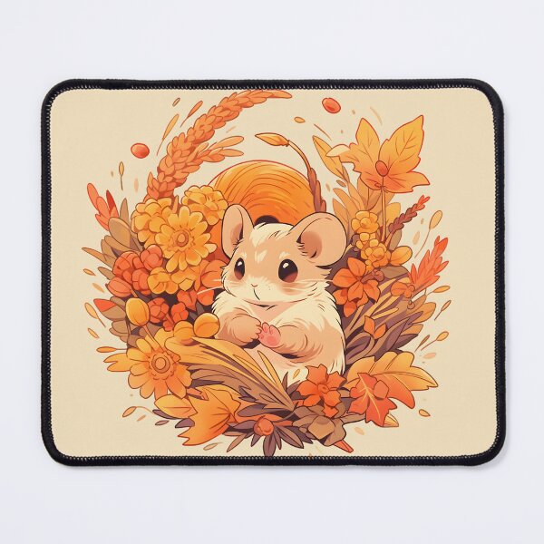 Item preview, Concerned Harvest Mouse Amid Fall Foliage designed and sold by InkedBeasts.