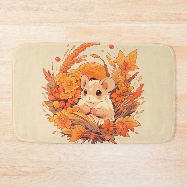 Item preview, Concerned Harvest Mouse Amid Fall Foliage designed and sold by InkedBeasts.
