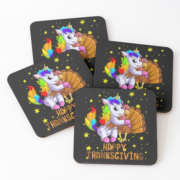 Item preview, Cute Unicorn Hugs Turkey Happy Thanksgiving Shirt Girls designed and sold by William Parker.