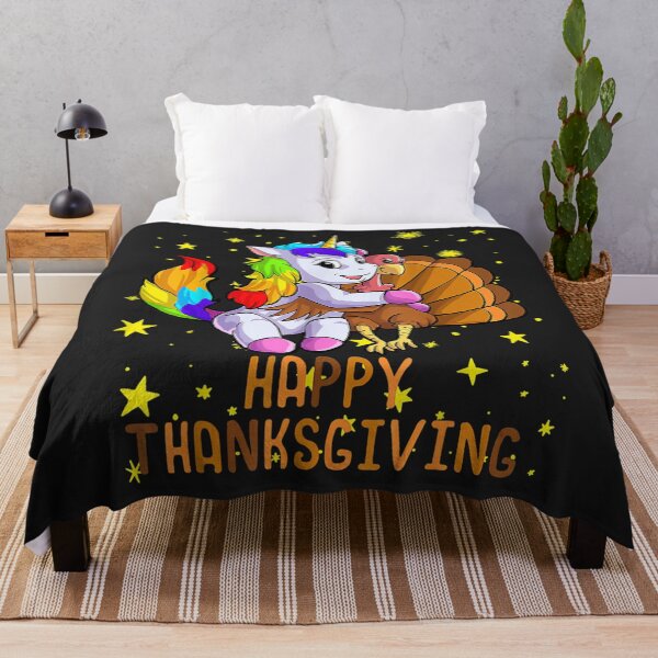Item preview, Cute Unicorn Hugs Turkey Happy Thanksgiving Shirt Girls designed and sold by William Parker.