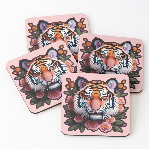 Item preview, Tiger floral  designed and sold by Roxburylane.