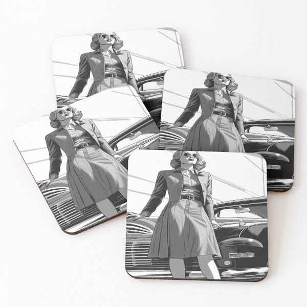 Item preview, Monochromatic Style: Girl and Car designed and sold by AquaPulsecd.