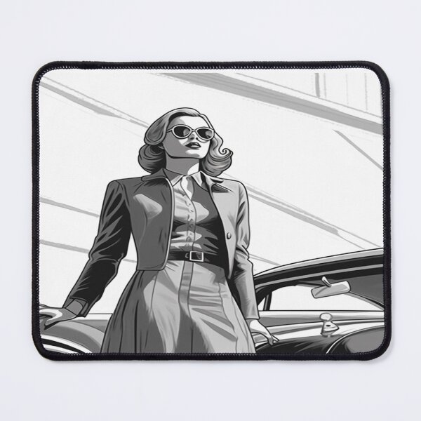 Item preview, Monochromatic Style: Girl and Car designed and sold by AquaPulsecd.