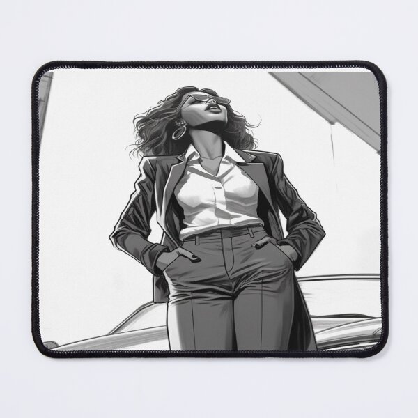 Item preview, Black & White: Girl and Auto designed and sold by AquaPulsecd.