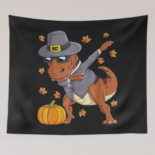 Item preview, Dabbing T Rex Thanksgiving Day Pilgrim Boys Kids Funny Dab  designed and sold by William Parker.