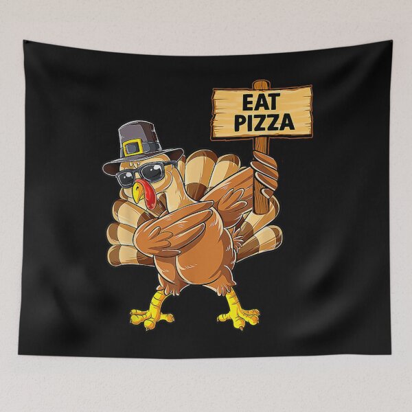 Item preview, Dabbing Turkey Eat Pizza Adult Vegan Kids Thanksgiving Party designed and sold by William Parker.
