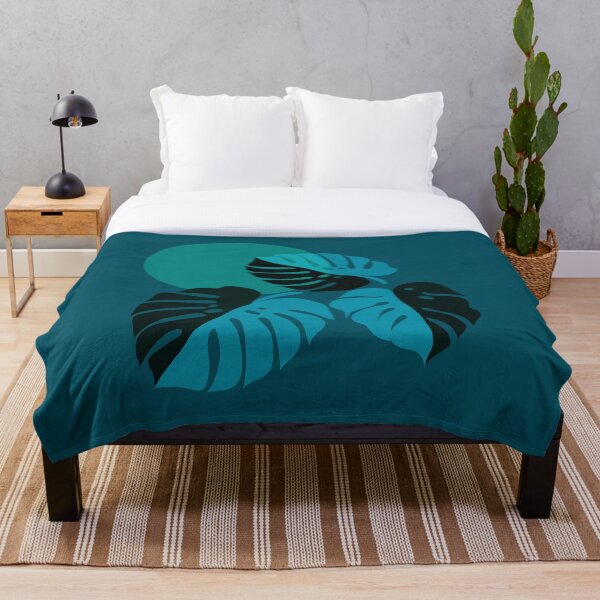 Item preview, NATURE_MONSTERA_PLANT_LOVE_BLUE designed and sold by forgetmestudio.