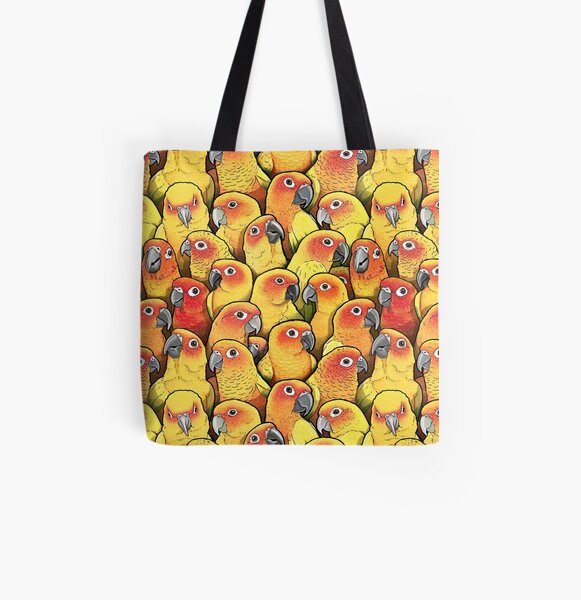 Sun Conures All Over Print Tote Bag