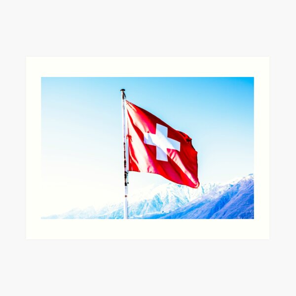 Swiss Flag Art Print