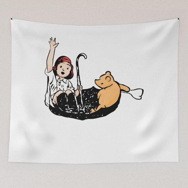 Item preview, Winnie and Robin in an Umbrella designed and sold by AncientFleming.