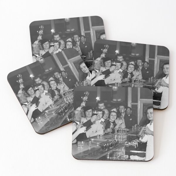 Item preview, Prohibition Party, Black and White Vintage Art designed and sold by modernretro.