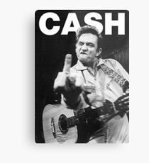 Johnny Cash mit Logo Metallbild