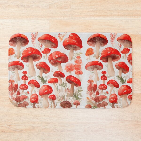 Item preview, Red mushrooms on background designed and sold by Jayjaynaenae.