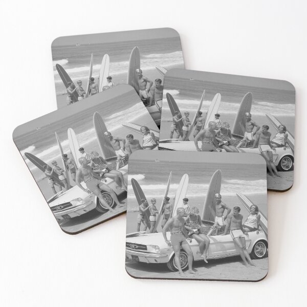 Item preview, Retro Surfers, Black and White Vintage Photo designed and sold by modernretro.