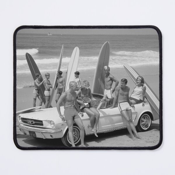 Item preview, Retro Surfers, Black and White Vintage Photo designed and sold by modernretro.