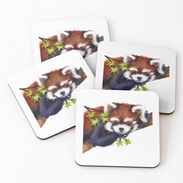 Item preview, Cute Red Panda watercolour painting designed and sold by Funsize-Art.
