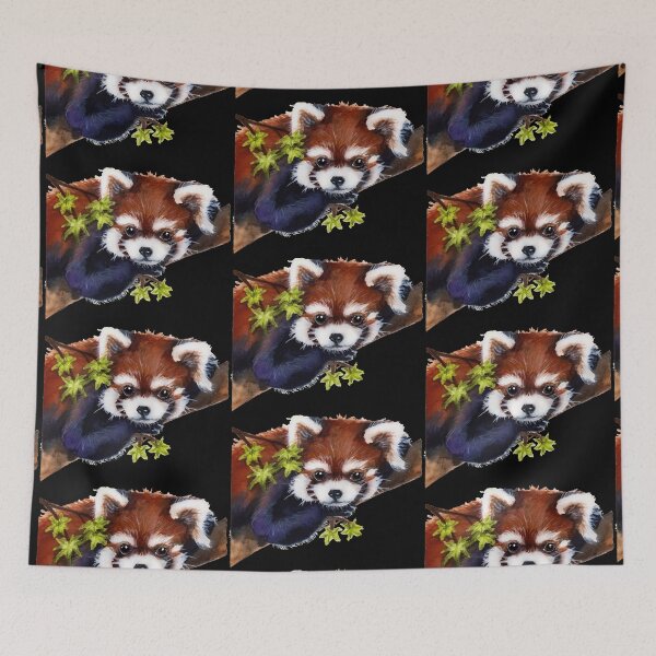 Item preview, Cute Red Panda watercolour painting designed and sold by Funsize-Art.