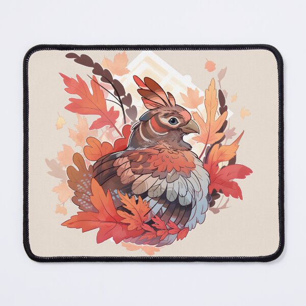 Item preview, Calm Ruffed Grouse in Fall Surroundings designed and sold by InkedBeasts.