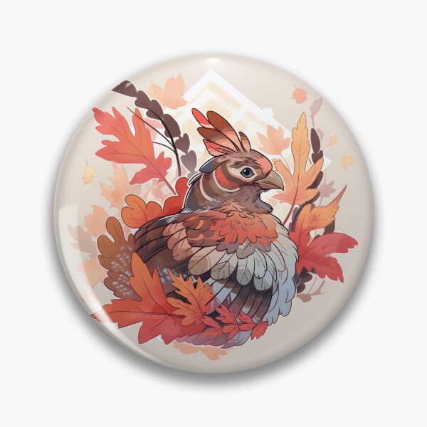 Item preview, Calm Ruffed Grouse in Fall Surroundings designed and sold by InkedBeasts.
