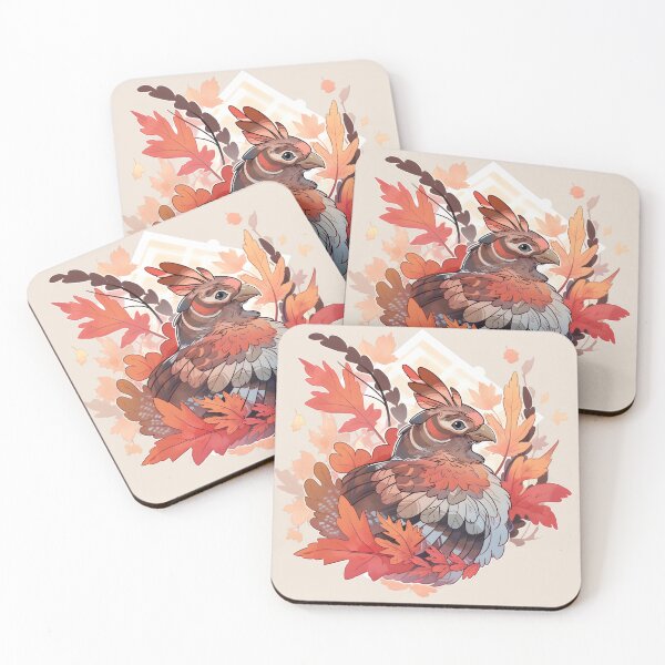 Item preview, Calm Ruffed Grouse in Fall Surroundings designed and sold by InkedBeasts.