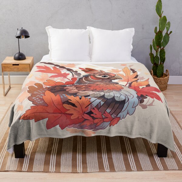 Item preview, Calm Ruffed Grouse in Fall Surroundings designed and sold by InkedBeasts.