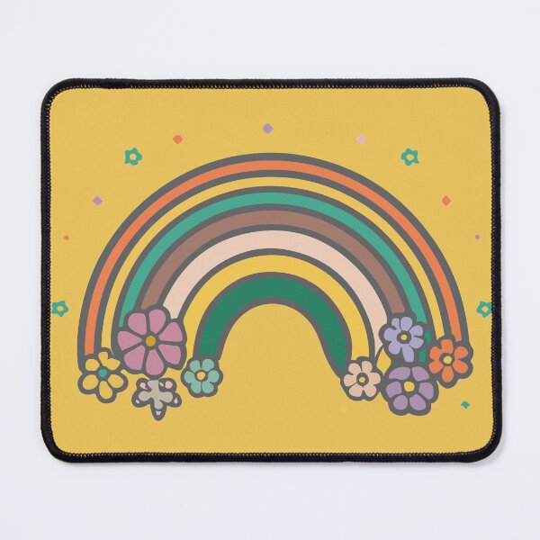 Item preview, Retro BOHO Flowers 60's 50's 70's Funky Hippie Rainbow designed and sold by RoguePixel.