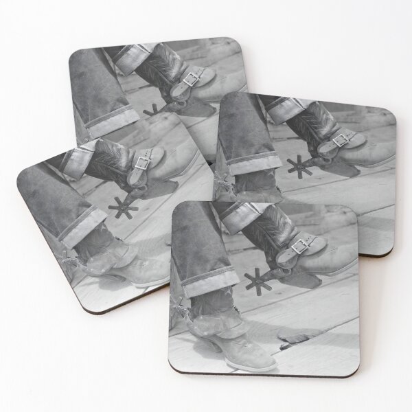 Item preview, Cowboy Boots, Black and White Vintage Photo designed and sold by modernretro.