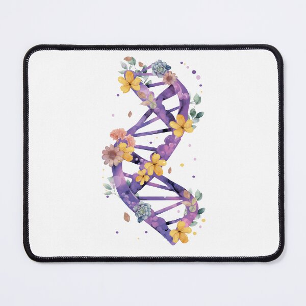 Item preview, Violet watercolor illustration of human DNA in flowers. Hand drawn vector illustration for stickers, postcards, prints on clothes, stamps designed and sold by Anastasiia Yurevych.