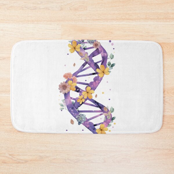 Item preview, Violet watercolor illustration of human DNA in flowers. Hand drawn vector illustration for stickers, postcards, prints on clothes, stamps designed and sold by Anastasiia Yurevych.