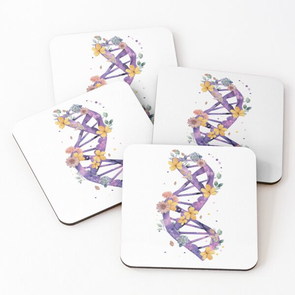 Item preview, Violet watercolor illustration of human DNA in flowers. Hand drawn vector illustration for stickers, postcards, prints on clothes, stamps designed and sold by Anastasiia Yurevych.