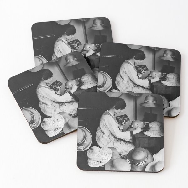 Item preview, Hat Maker, Black and White Vintage Photo designed and sold by modernretro.